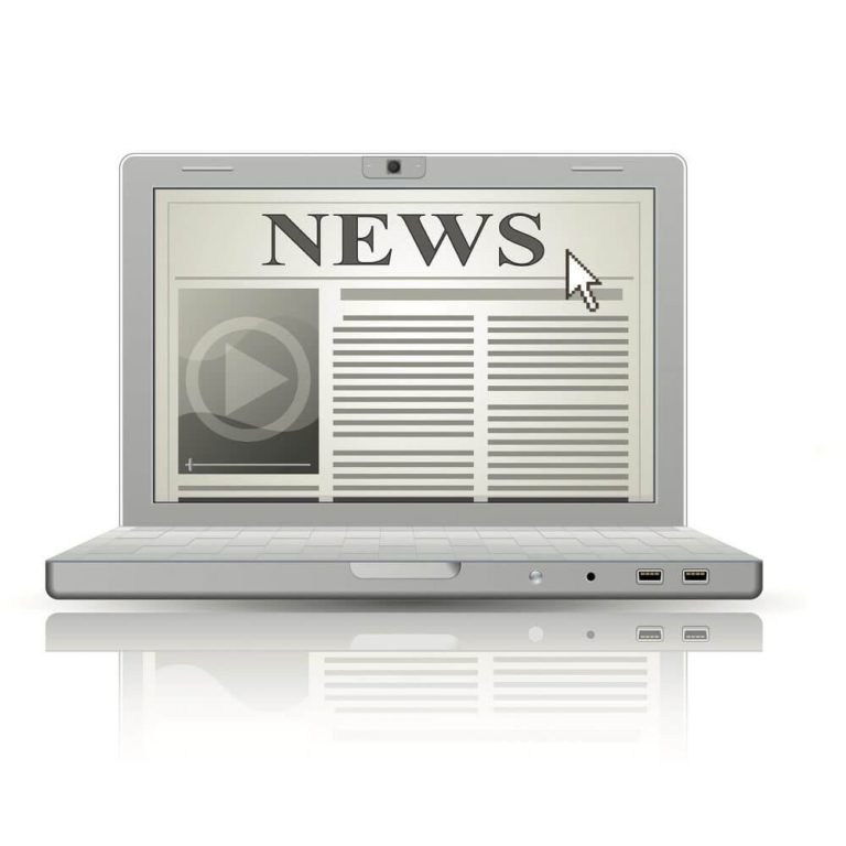 E-Newsletter On Laptop Screen