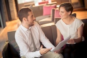 business people talking