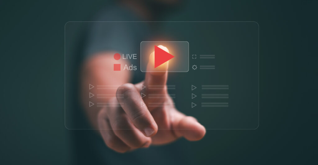 Person interacting with digital media interface